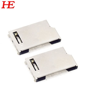 SD 卡座SD+MMC NONE PUSH 黑色 短體L16.6