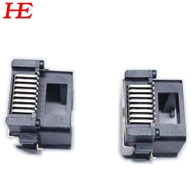 RJ45沉板5.5 SMT中包 端子C5191 黑色LCP
