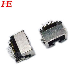 RJ45 CL-1.925mm 8P8C DIP沉板式6.95 全包帶燈