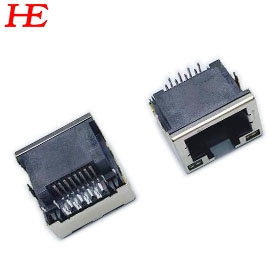 RJ45 正向沉板4.2 DIP LED左黃右綠
