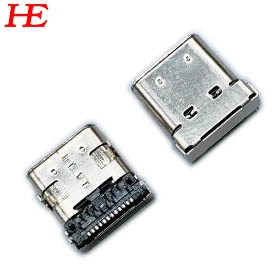USB C/F 板上 CL1.75 H3.45 腳長(zhǎng)1.2 黑LCP外殼不銹鋼鍍鎳端子G/F 卷裝