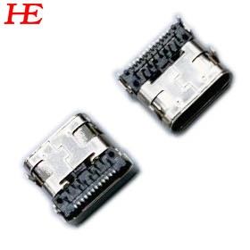 USB C/F 板上短體 CL1.75 H3.45 腳長(zhǎng)1.2 黑LCP外殼不銹鋼鍍鎳端子G/F （卷裝）