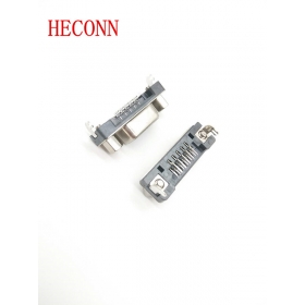 SLIM/VGA15F/正向沉板長(zhǎng)體/CL1.5/針長(zhǎng)1.6 黑LCP/鐵殼鍍鎳/鎖4.8螺絲/黃銅C2680/端子鍍金GF/盤(pán)裝