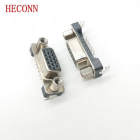 SLIM/VGA15F/正向沉板長(zhǎng)體/CL1.5/針長(zhǎng)2.1 黑LCP/鐵殼鍍鎳/鎖5.2螺絲/黃銅C2680/端子鍍金GF/盤(pán)裝